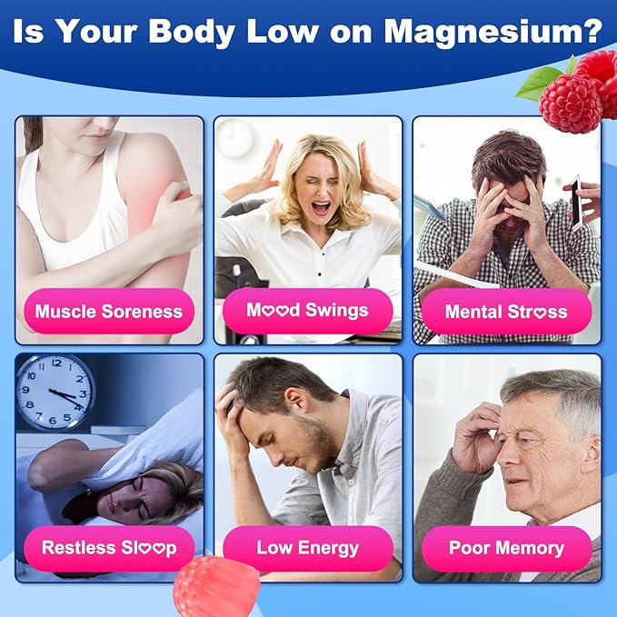 180 Count | Magnesium Complex Gummies for Women &amp Men 12 Forms of Magnesium (Glycinate Citrate&amp More) Magnesium Supplement with Ashwagandha – Supports Sl♡ep Bone Energy Raspberry Flavor
