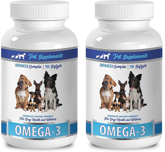 Dog Joint Health Care - Omega 3 - Advanced Complex - Health &amp Wellness - for Dogs - Dog Fatty Acid - 2 Bottle (360 Softgels)