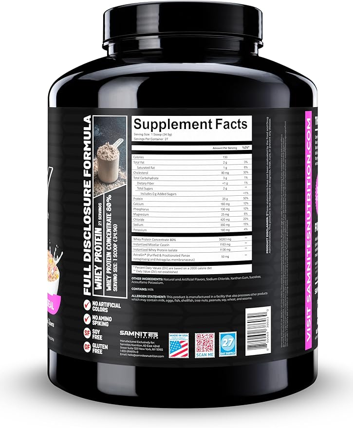 Whey Protein Blend Marshmallow Cereal Whey: Full-Disclosure Ultra-Delicious Premium Protein
