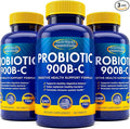 Nutrition Essentials Probiotics for Women and Men with Natural Lactase Enzyme &amp Prebiotic Fiber for Digestive Health - 80percent + Stronger Supplement for Gut Health Support - 3 Count of 60 Tablet