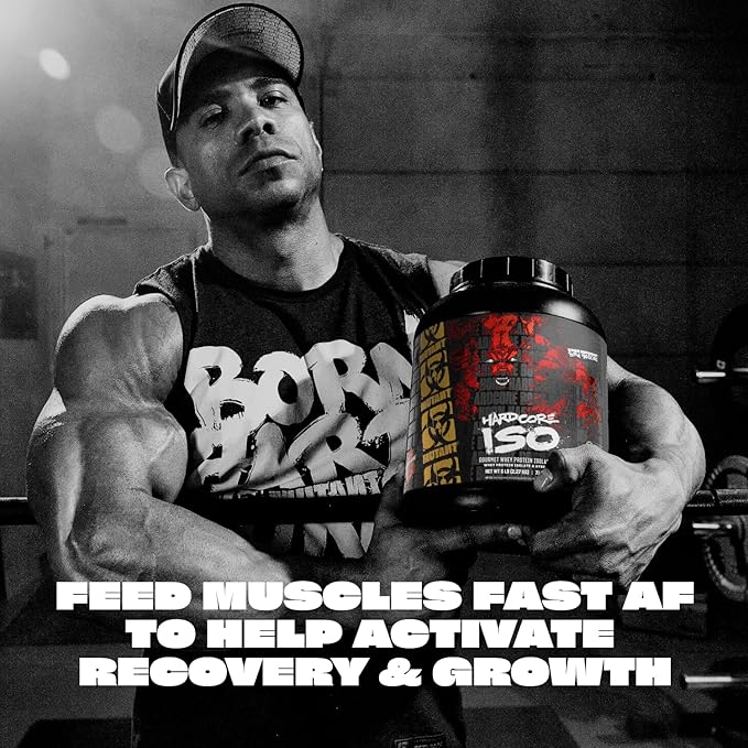 Mutant Hardcore ISO Whey Protein Isolate Powder Acts Fast to Help Recover Build Muscle Bulk and Strength 5 lb - Triple Chocolate