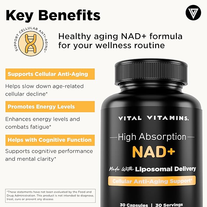 Vital Vitamins Biotin Complex Capsules + NAD+ Supplement