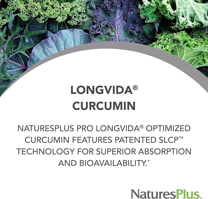 NaturesPlus PRO Longvida Curcumin - 60 Lozenges - Promotes Healthy Free Radical Protection - Non-GMO Vegan Gluten Free Soy Free - 30 Servings
