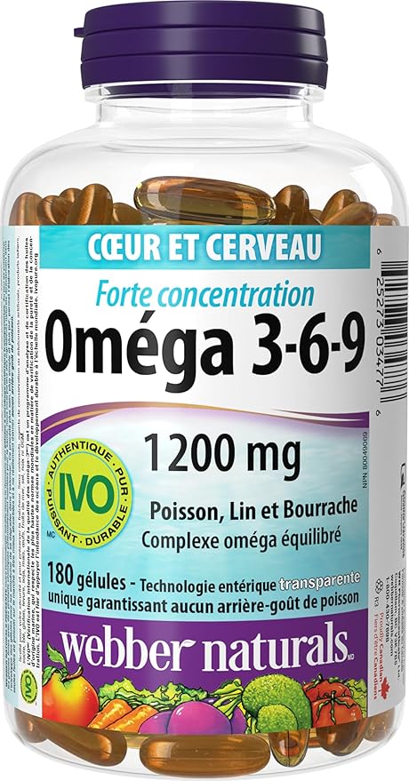 Webber Naturals High Potency Omega 3-6-9 180-Count