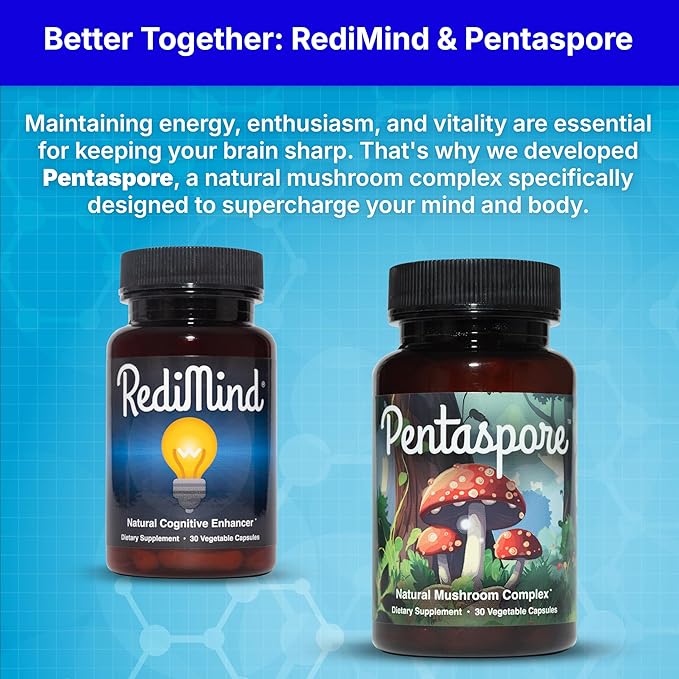 Natural Cognitive Enhancement Supplement Capsule - Non-GMO Vegan Gluten-Free