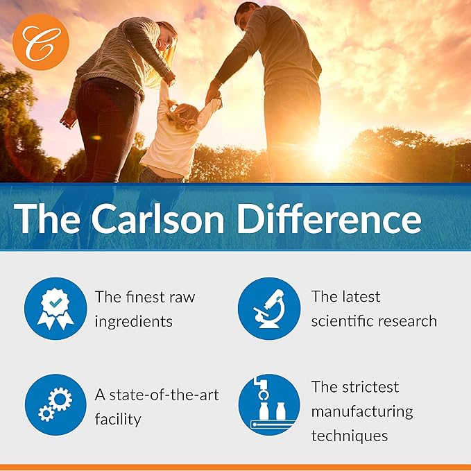 Carlson - Kid's Chewable DHA 100 mg DHA Brain Health Vision Function Growth &amp Development Orange 180 Chewable Softgels