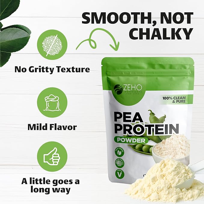 Pea Protein Powder – 5 lb Plant-Based Protein – Isolate Powder for Beverages Snacks Shakes – Clean Unflavored Taste – Diet-Friendly and Easy to Digest – Resealable Pouch