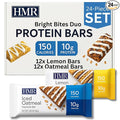 HMR Bright Bites Duo Lemon &amp Ice Oatmeal Protein Bar Combo (24 Count) | 10g of Protein Low Calorie | Nutritious Snack to Support Weight Maintenance