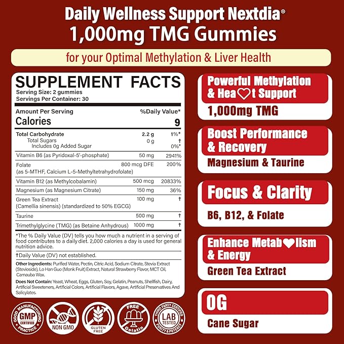 Calcium + D3 &amp Magnesium TMG Supplements Gummies 4Pack