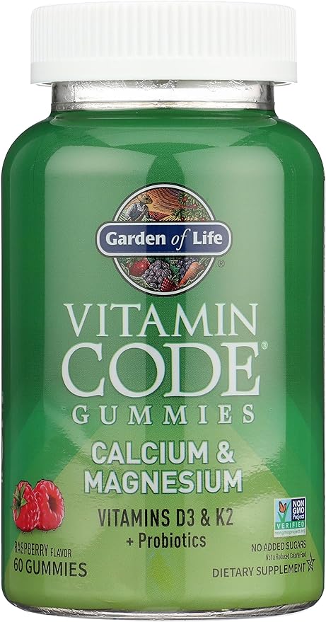 Garden of Life Vitamin Code Calcium Magnesium Gummies 60 Ct