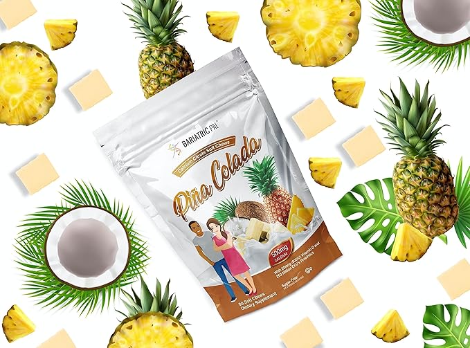 BariatricPal 90-Day Bariatric Vitamin Bundle (Multivitamin ONE 1 per Day! Capsule with 18mg Iron and Calcium Citrate Soft Chews 500mg with Probiotics - Piña Colada)