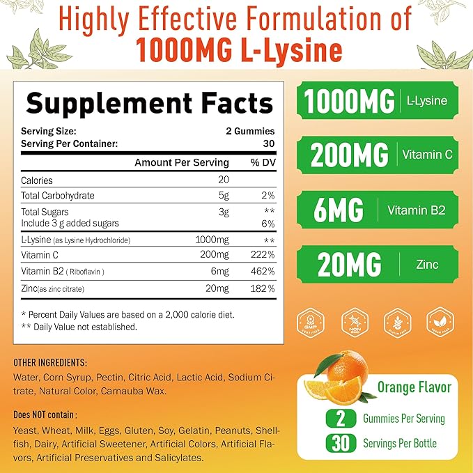 L Lysine Gummies and ALA Supplement Gummies