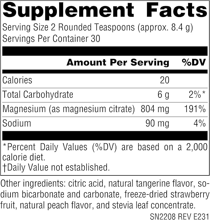 Source Naturals Serene Science Magnesium Serene Peaceful Body* Tangerine Flavored - 9 Ounce Powder