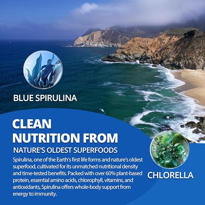 Calcium 1200 mg with Vitamin D3 Gummies + Organic Blue Spirulina Gummies