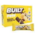 BUILT Bar Puff Protein Bars - Banana Cream Pie - 17g Protein Snack Bars with Collagen - Calorie Conscious &amp Gluten Free - 12 Count