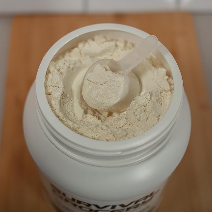 Survival Grocery® - Survival Proteins™ Grass-Fed Whey Protein &amp Grass-Fed Collagen Peptides (Types I &amp III) Unflavored Gluten Free for Hair Nail Skin Bone &amp Joint Health (2 kg./ 2 Ju