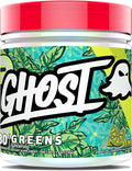 GHOST Greens Powder Lime - 30 Servings - 19 Superfood Greens &amp Reds Powder Fruits Vegetables Spirulina &amp Chlorella Prebiotics 10 Billion CFU Probiotic &amp Digestive Enzymes - Gluten-F