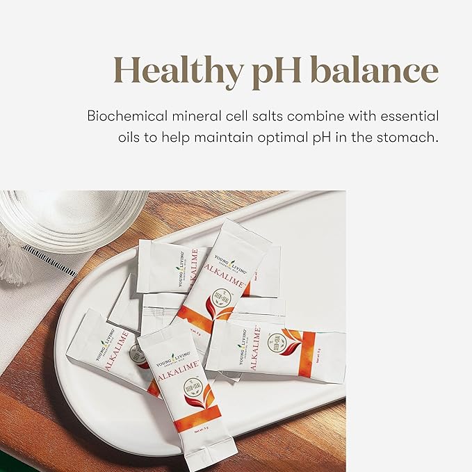 Young Living AlkaLime Stick Packs | 30 ct | Vitamin &amp Mineral Supplement | Digestive Wellness | Gentle on The Stomach | Infused with Calcium Potassium &amp Sodium