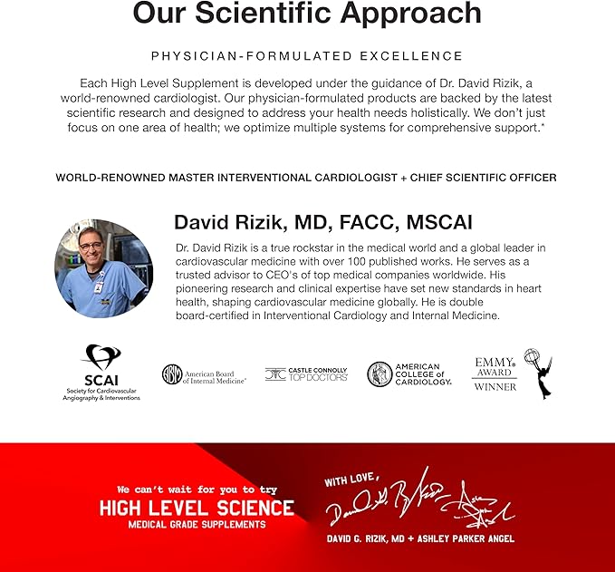 High Level Science CoQ10 Omega-3 Vitamin E - Cardiologist Formulated for Heart + Body + Mind Health with DHA/EPA Antioxidant for Energy Superior Bioavailable Fish Oil - Gluten Free (3)