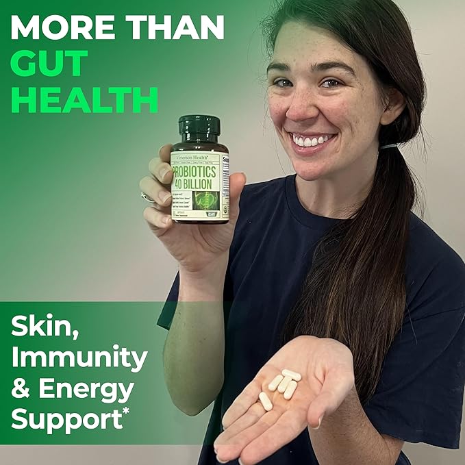 Probiotics for Women &amp Men with Prebiotics - 40 Billion CFU Probiotics for Digestive Health Gut Health &amp Immune Support Supplement - Lactobacillus Acidophilus Probiotic - Vegetarian Soy &amp