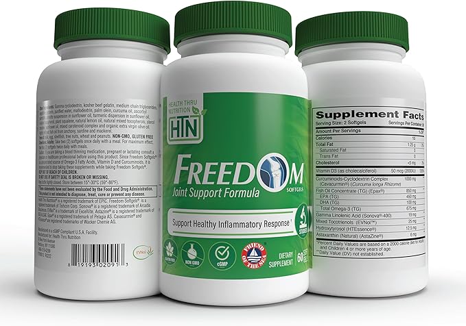 Health Thru Nutrition Freedom Complex Supplement | Clinically Studied &amp Award Winning Formula | Non-GMO (Pack of 60)