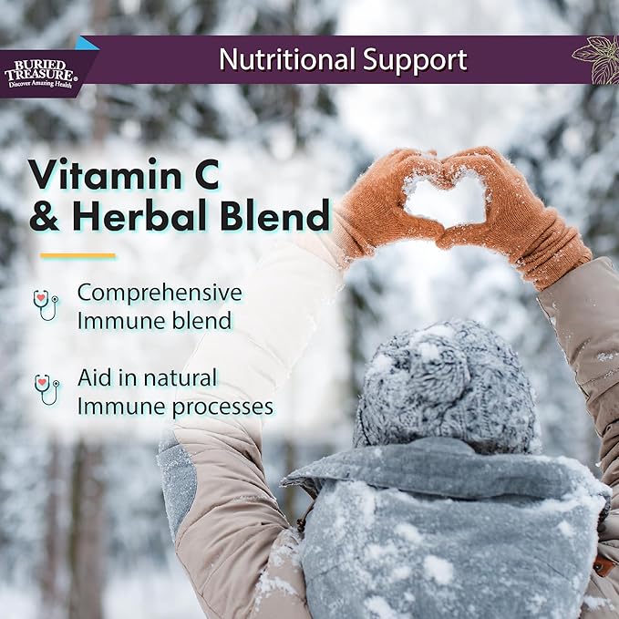 Buried Treasure ACF Advanced Immune Support - 16 oz 16 Servings with Elderberry Echinacea and Herbal Blend for Immunity Support