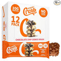 Satisfy Your Crave Protein Bars– High Protein Delicious Snacks– 20g of Protein No Added Sugar– Chocolate Chip Cookie Dough– Perfect for Breakfast On-the-Go Snack Pantry Staple &amp Office Treat– N