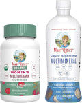 MaryRuth's Multivitamin Gummies for Women (Cherry &amp Raspberry) &amp Liquid Nighttime Multimineral Coconut (32oz) | Clean Label Project Verified® | Vegan | Beauty Bedtime Routine &amp Overall H