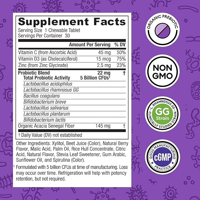 Physician's CHOICE Kids Happy Tummy Bundle - Fiber 24pck + Probiotic 30ct