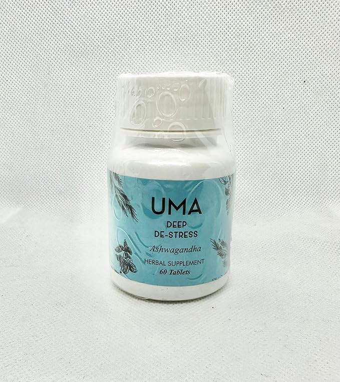 UMA Deep De-Stress Herbal Supplement | 100% Organic Ayurvedic Ashwagandha Supplement