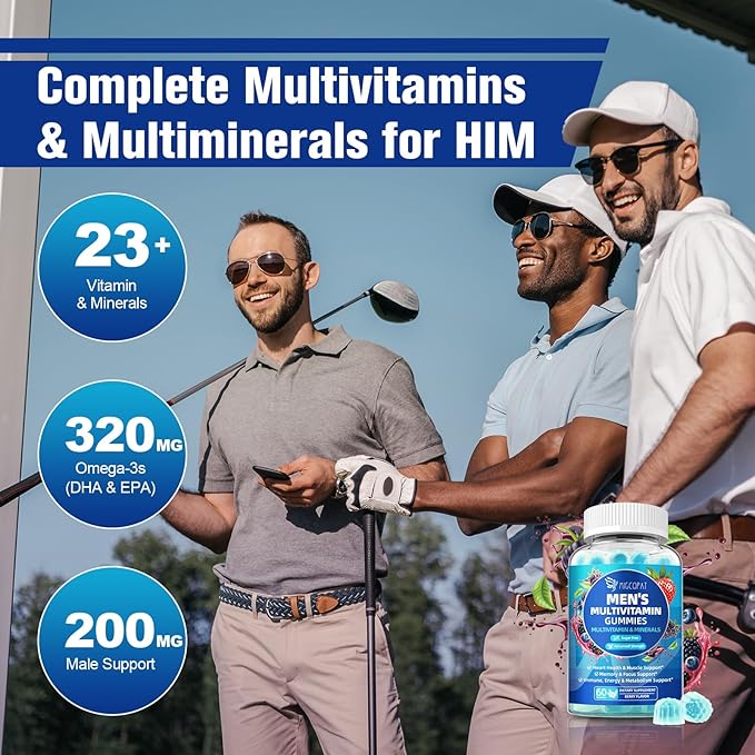 Men’s Multivitamin Gummies &amp Lithium Orotate Complex Bundle Omega-3 Magnesium