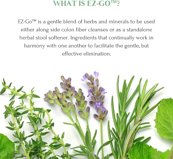 Mt. Capra EZ-Go Herbal Stool Softener | Non-Habit Forming Gentle Elimination Support | Includes Cape Aloe Gel Slippery Elm Bark Marshmallow Root Triphala Magnesium and Rhubarb Root | 30 Servings