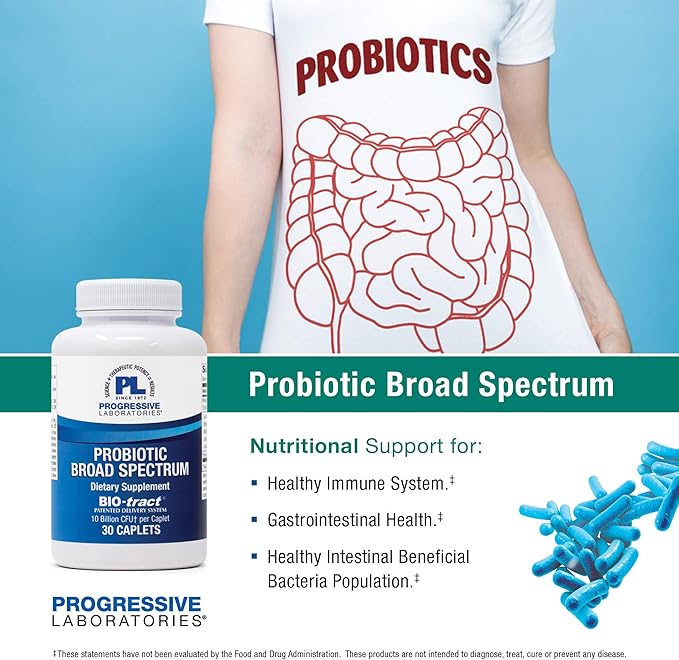 Progressive Laboratories Probiotic Broad Spectrum Supplement 30 Count