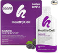 Healthycell Immune Super Boost Daily Liquid Supplement - Immune Support Supplement for Adults with Echinacea Elderberry Vitamin C Vitamin D Calcium &amp Zinc - 30 Gel Packs