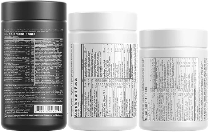 Codeage Family Multivitamin Bundle – Multivitamins for Teens Women &amp Men – Essential Vitamins &amp Minerals Pack