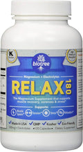 BioTree Labs Relax 180 - Pack of 120 Magnesium &amp Potassium Supplement with Electrolytes | Supports Muscle Pain Spasms &amp Tension | 60 Days