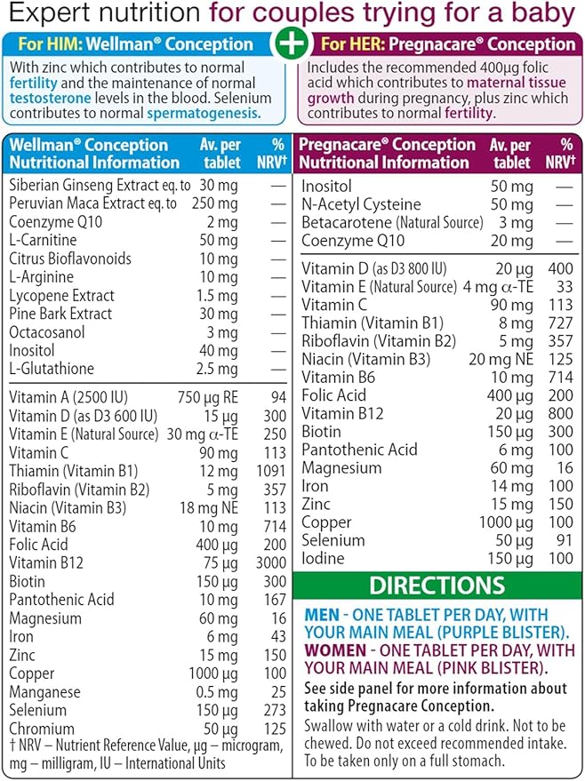 Vitabiotics - Pregnacare - His &amp Her Conception - 2x30 Tablets