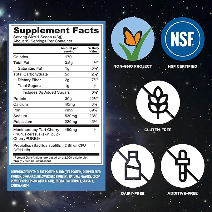 Vega Sport Vegan Protein Powder + Recovery - 30g Plant Based Protein per Serving Mocha 19 Servings 5g BCAAs Probiotics NSF Certified for Shakes &amp Smoothies 1.8lbs (Packaging May Vary)