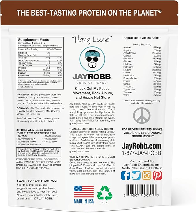JAYROBB Whey Protein (5 Pound Chocolate)