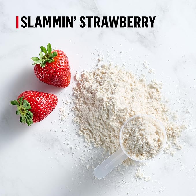 Muscle Milk Pro Series Protein Powder Supplement Slammin' Strawberry 2 Pound 11 Servings 50g Protein 3g Sugar 20 Vitamins &amp Minerals NSF Certified for Sport Packaging May Vary