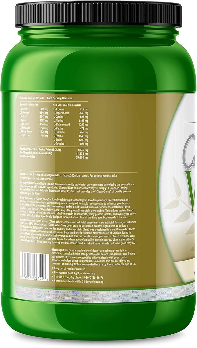 Ultimate Nutrition Clean Whey Protein Blend Vanilla Crème