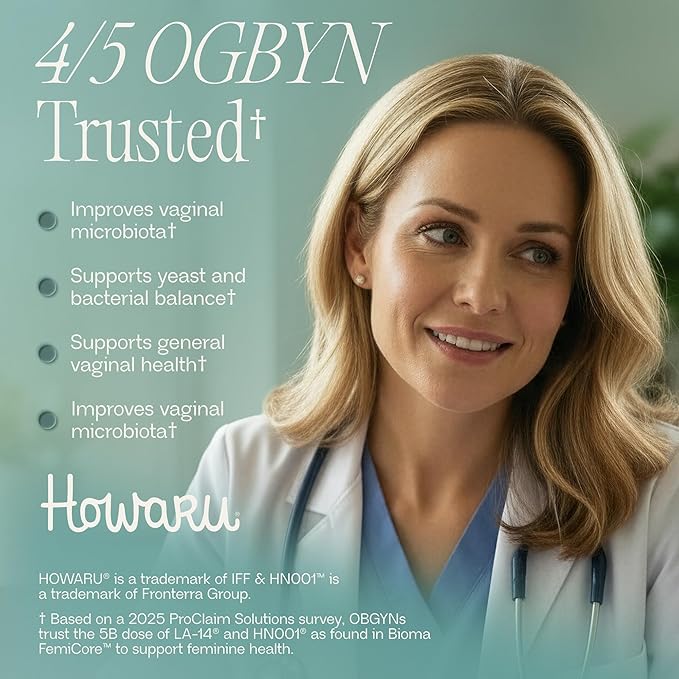 BIOMA Feminine Health Synbiotic - Women's Health Supplement for Healthy Vaginal pH Urinary Tract &amp Digestive Support - with Probiotics Cranberry &amp Tributyrin - 60 Capsules (30-Day Supply)