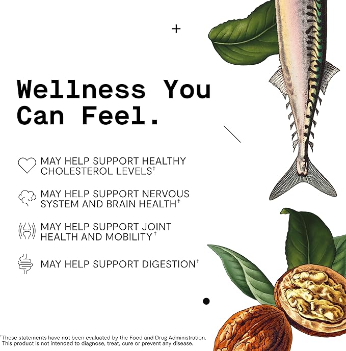 HEALIST Omega 3 - Omega DHA EPA Amino Acid Fish Oil for Heart Brain Eye Cardiovascular Skin Muscles Joint Health &amp Wellness Gluten Free 30 Capsules