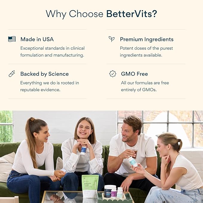 Bettervits Glucosamine Complex with MSM Сhondroitin | Joint Supplements for Women and Men with Vitamin C | Arthritis Support Supplement for Mobility &amp Flexibility - 90 Capsules
