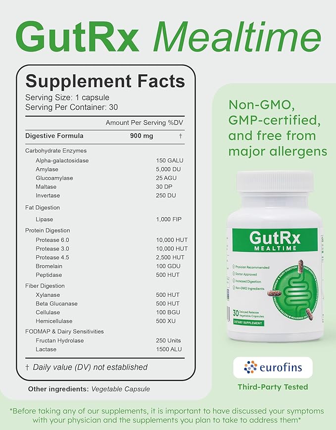 Overgrowth Probiotics for Women and Men with Saccharomyces Boulardii Lactobacillus Reuteri &amp Bifidobacterium May Support SIBO &amp Candida + Mealtime Digestive Enzymes Lactase Lipase &amp Bro