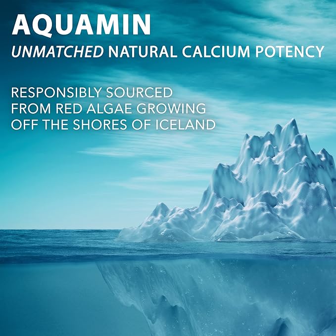 PlantFusion Organic Vegan Calcium Premium Organic Plant Based Calcium (1000mg) Sourced from Icelandic Red Algae Plus Magnesium D3 K2 Iron and Boron 180 Vegan Tablets