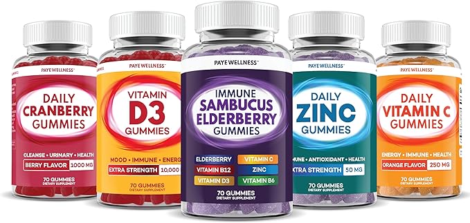 PAYÉ Vitamin D Gummies D3 10000 IU (250 mcg) per Serving Dietary Supplement for Bone Teeth Muscle and Immune Health Support Kids and Adults* - 140 Count