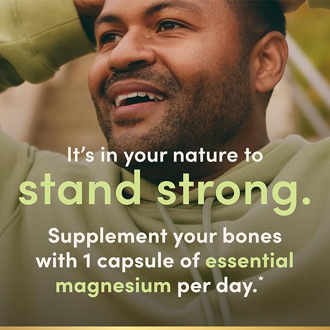 Nature’s Bounty Magnesium Citrate High Absorption Magnesium Supplement for Whole Body Health with 150 mg Magnesium Vegetarian Gluten Free 90 Capsules (Pack of 3)