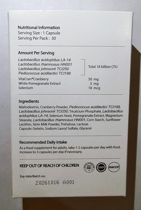 Vaginal Women Probiotic pH Balance with Prebiotics &amp Lactobacillus Probiotic Blend - Women's Vaginal Health Supplement - Promote Healthy Vaginal Odor &amp Vaginal Flora 30 Capsules