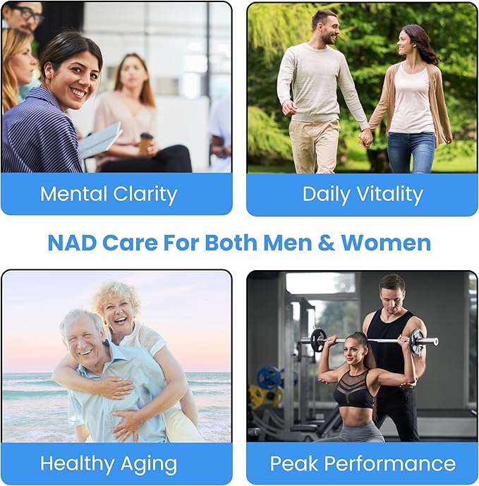 NAD+ Supplement 950mg Per Serving (Nicotinamide Adenine Dinucleotide) NAD+ Supplements for Men &amp Women 60 Vegan Gluten-Free Capsules 30 Day Supply